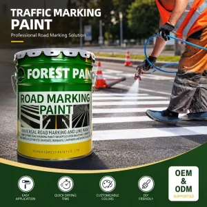 1 Gallon White Traffic Marking Paint for Cement Asphalt Wood and Metal