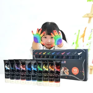 10-Color 60ml Washable Finger Paint Set for Babies