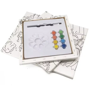 100 Cotton Art Stretched Canvas Paint Kit for Kids