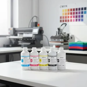 1000ML Premium CMYK White Heat Transfer DTF Pigment Textile Printing Ink for Epson I1600 Dx7 L805 L1800 L8050 Xp600 4720 Printer