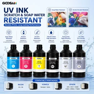 1000ml Anti-Scratch LED UV-Curable Ink for DX5, DX7, I3200, I1600, XP600, TX800, G5, and G6 Printheads