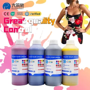 1000ml CMYK 4 Color Pigment Dye Ink for Digital Textile Sublimation Printing