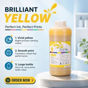 1000ml CMYK and White Water-Based Pigment DTF Ink for I3200, DX5, and 4720 Printers