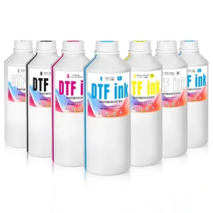 1000ml DTF Pigment Ink For Epson I3200 XP600 DX5 Print Head PET Film Heat Transfer White CMYK Textile Printing Ink