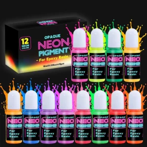 10ml Opaque Fluorescent Resin Dye UV Reactive Neon Colorant For Epoxy/UV Resin Casting Jewelry Making DIY Crafts