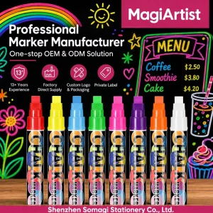 10mm Liquid Chalk Markers Non-Toxic Erasable Chalk Pens Set