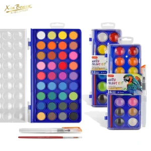 12/16/36-Color Eco-Friendly Solid Watercolor Paint Set for Paper Art