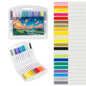 12 24 36 48 60pcs Children Using Hard PP Box Packing Paint Marker Pen for Rock Painting Set Water-Based Acrylic Paint Marker