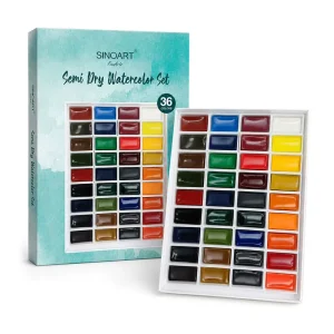 12/24/36 Colors Semi Dry Watercolor Set Professional Artist Quality Hand Made Pigment Watercolor Paints