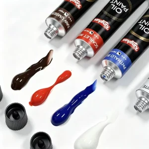 12-Color 12ml Aluminum Tube Oil Paint Set High Tinting Strength for Portrait and Landscape Painting Color Box