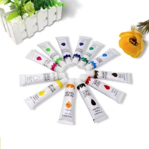 12-Color Acrylic Paint Set 12ml Granite Stone Effect for Canvas Glass Paper and Plastic