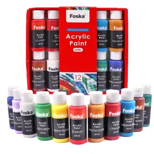 12-Color Acrylic Paint Set for Kids and Artists