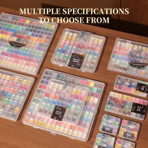 12-Color Forbidden City Dunhuang-Style Cold and Warm Solid Watercolor Pigment Set