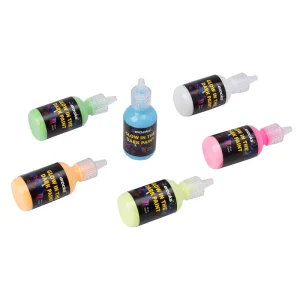 12-Color Glow-in-the-Dark Acrylic Resin Inorganic Pigment 30ml Bottles