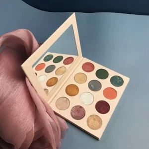 12-Color Metallic Luminous Eyeshadow Palette Matte Glitter Smooth Pigments Mineral Cruelty Free Waterproof Fair