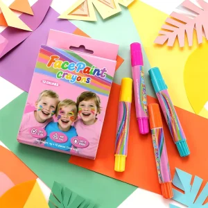 12-Color Mineral Face and Body Paint Crayon Sticks