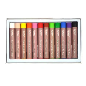 12-Color Non-Toxic Oil Pastels for Kids