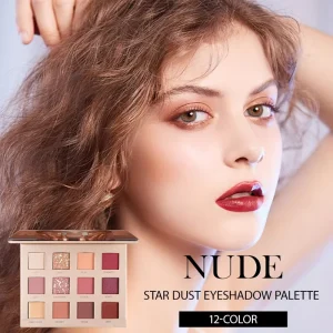 12 Color Nude Eyeshadow Palette Matte Shimmer Pigmented Long Lasting Waterproof OEM ODM Private Label Customized Logo