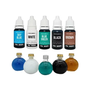 12-Color Set Liquid Food Grade Pigment, 10 ml Bottles, for Baking and DIY