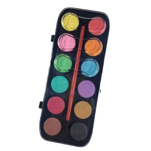 12-Color Solid Watercolor Painting Pigment Set for Children