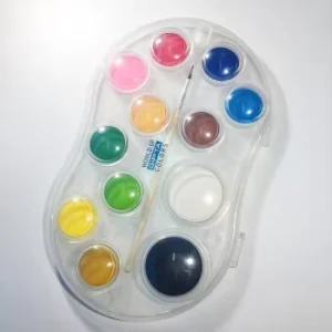 12-Color Solid Watercolor Painting Set for Children