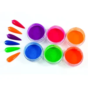 12-Color Solvent-Based and Water-Based Neon Fluorescent Pigment Powder for Paint, Resin, Slime, Toys, and Plastic
