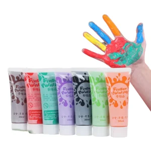 12-Color Washable Finger Paint Set for Kids and Toddlers
