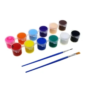 12 Colors 10ml Acrylic Paint Set with Brush