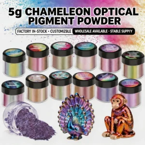 12 Colors 5g Chameleon Pigment Powder Factory Direct Iridescent Mica Powder For DIY Nail Art Resin Epoxy Slime Crafts