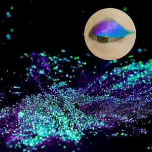 12 Colors Chromium Chameleon Pigment Cosmetic Grade Glitter Eyeshadow Color Shifting Chrome Pigment
