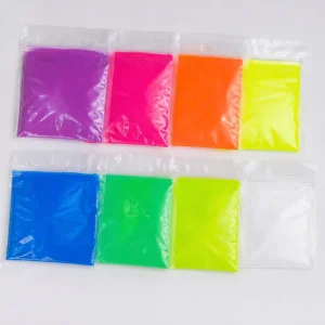 12 Colors Neon Fluorescent Pigment Powder for Resin Slime Paint Nail Art Toy Plastic Craft