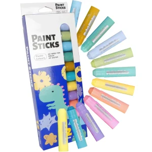 12 Colors Non toxic Mess free Quick drying Crayons Solid Pigment Sticks Tempera Sticks Washable