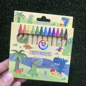 12 Colors Non toxic Wax Crayons Kids Drawing Crayon Set Safe Art Supplies for Children School Painting Graffiti Gifts
