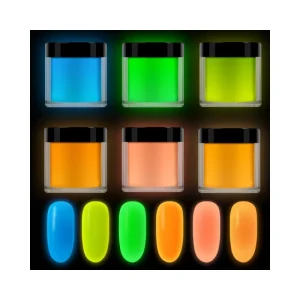 12 Colors Photoluminescent Pigment Epoxy Resin Luminous Powder Glow in the Dark Acrylic Powder Luminous Dipping Powder Pigment