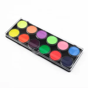 12 Colors Solid Watercolor Eye Body Color Panting Paint Set Glow Colour Makeup Drawing Kit Army Art Pigment Face Painting