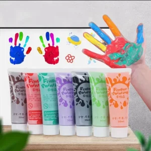 12 Colors Washable Non Toxic Eco Friendly DIY Finger Paint for Kids