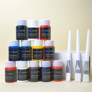12 Colors Water Based Acrylic Leather Paint WIN COLOR High Quality Non Toxic Ink 29.5ml Sneaker Paint for Leather Shoes Repair