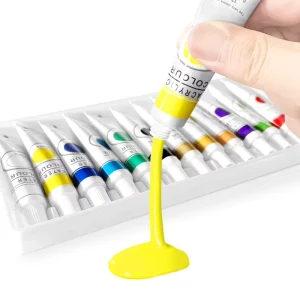 12 Colors Watercolor Gouache Acrylic Set Kinder Graffiti Art Pigment Classroom Home Doodling Kit