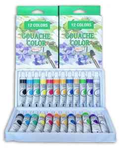 12ML Tube Professional Gouache Paint High Pigment Concentration for Artists & Students Set with Custom Logo