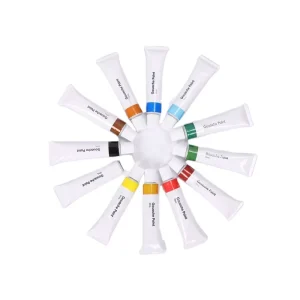 12ml 12 Vibrant Colors Non Toxic Water Based Gouache Paint Aluminum Tube