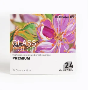 12ml 24 Color Premium Water Resistant Glass Painting Tube Set High Pigmentation Stained Glass DIY Art Crafts OEM ODM for Paper