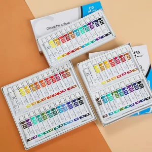 12ml Poster Color Paint Set 12 18 24 Colors Customized Gouache Kit for Advertising Art Non Toxic Sketching Pigments
