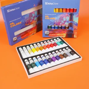 12ml Student and Artist Oil Paint Set with 24 Colors for Paper and Canvas