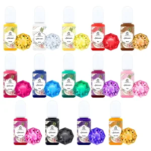 14-Color Semi-Transparent Epoxy Resin Dye Liquid Non-Toxic Concentrated Pigment for DIY Jewelry and Crafts