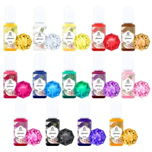 14 Colors Epoxy Resin Pigment Non Toxic Epoxy Resin Dye Liquid Translucent Pigment for DIY Jewelry Craft Resin Coloring