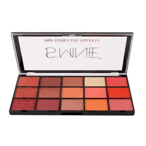 15 Color Waterproof Highly Pigmented Matte Powder Eye Shadow Palette Dark Skin Compatibility Pink Red Blush Orange Peach Makeup