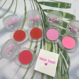 15 Colors Vegan Blush Powder Private Label Long Lasting Waterproof Face Cosmetics Black Pink Blush For Fair Skin Tone