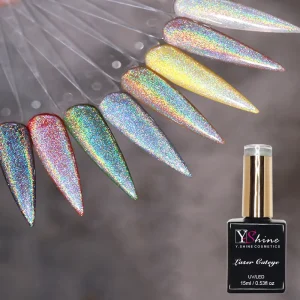 15ml Organic Holographic ODM UV Gel Polish Strong Magnetic Cat Eye Design Low MOQ Private Label Nail Art Salon Supplies