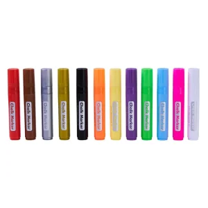 15mm Wide Tip Water-Based Chalk Ink Paint Pens 30 Colors Non-Toxic Erasable for Graffiti, Rock Painting, and Metal