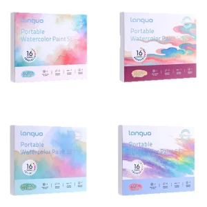 16-Color Solid Watercolor Paint and Gouache Pigment Set for Kids and Artists